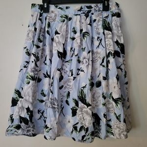 Blue floral skirt